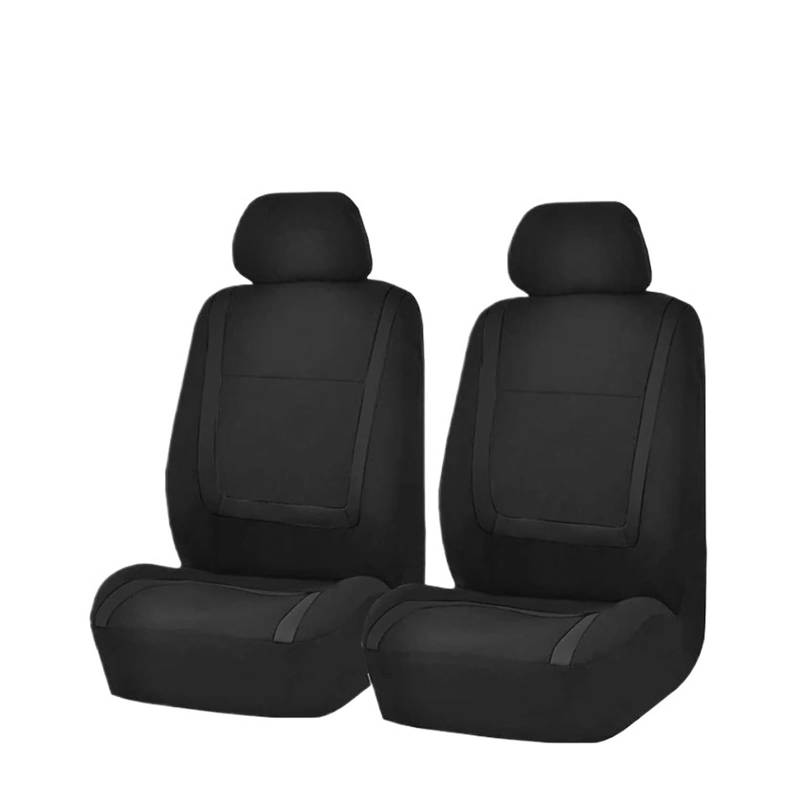 Autositzbezüge Universal-Autositzbezug, Flacher Stoff-Autositzbezug (abnehmbare Kopfstützen Und Feste Bank), Innenausstattung Autoinnenraum(Black Front Covers) von TINGYUS