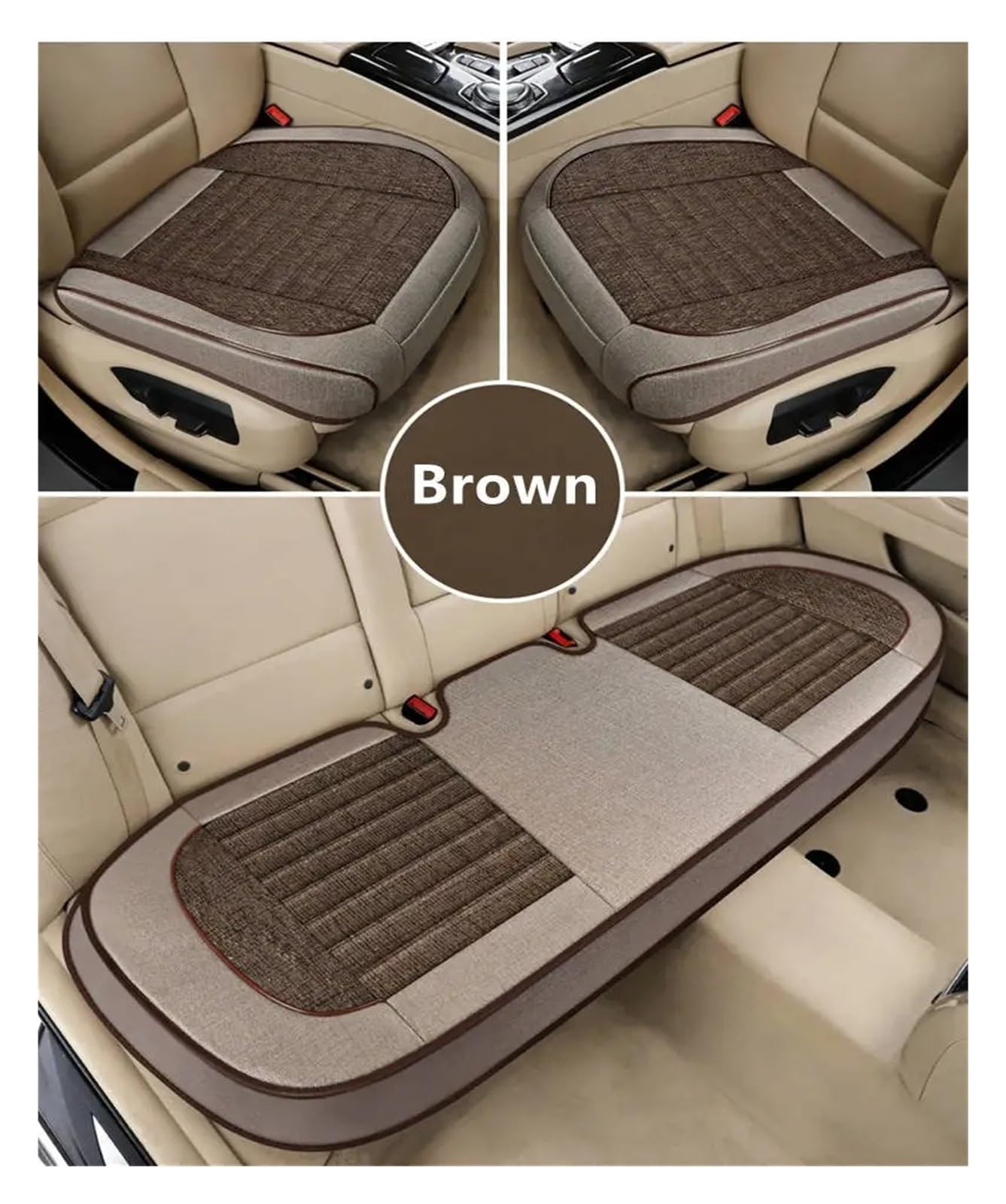 Autositzbezüge Universal Autositzkissen Autositzschutz Autositzkissen Auto Vorne Autoinnenausstattung Sitzbezug Autoinnenraum(A-3*Brown) von TINGYUS