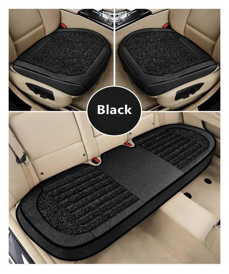 Autositzbezüge Universal Autositzkissen Autositzschutz Autositzkissen Auto Vorne Autoinnenausstattung Sitzbezug Autoinnenraum(B-3*Black) von TINGYUS