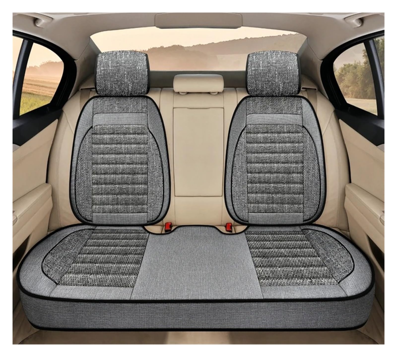 Autositzbezüge Universal Autositzkissen Autositzschutz Autositzkissen Auto Vorne Autoinnenausstattung Sitzbezug Autoinnenraum(B-3*Gray) von TINGYUS