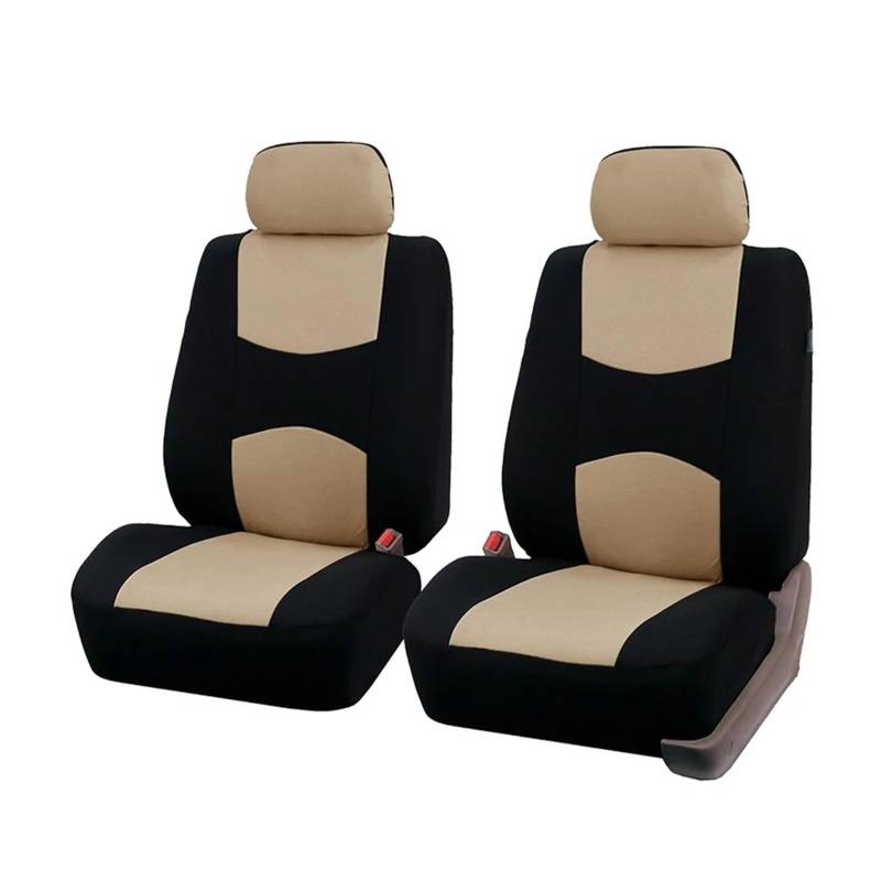 Autositzbezüge Universal Fit Autositzschoner Autositzbezüge Auto Autoinnenausstattung Autoinnenraum(2*BEIGE) von TINGYUS