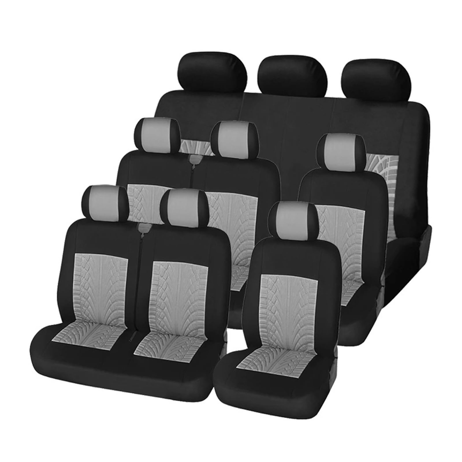 Autositzbezüge Universal Polyester Autositzbezüge 2+1 Sitzbezüge Schutz Innenraumzubehör & Sitzbezüge Autoinnenraum(9*Gray) von TINGYUS