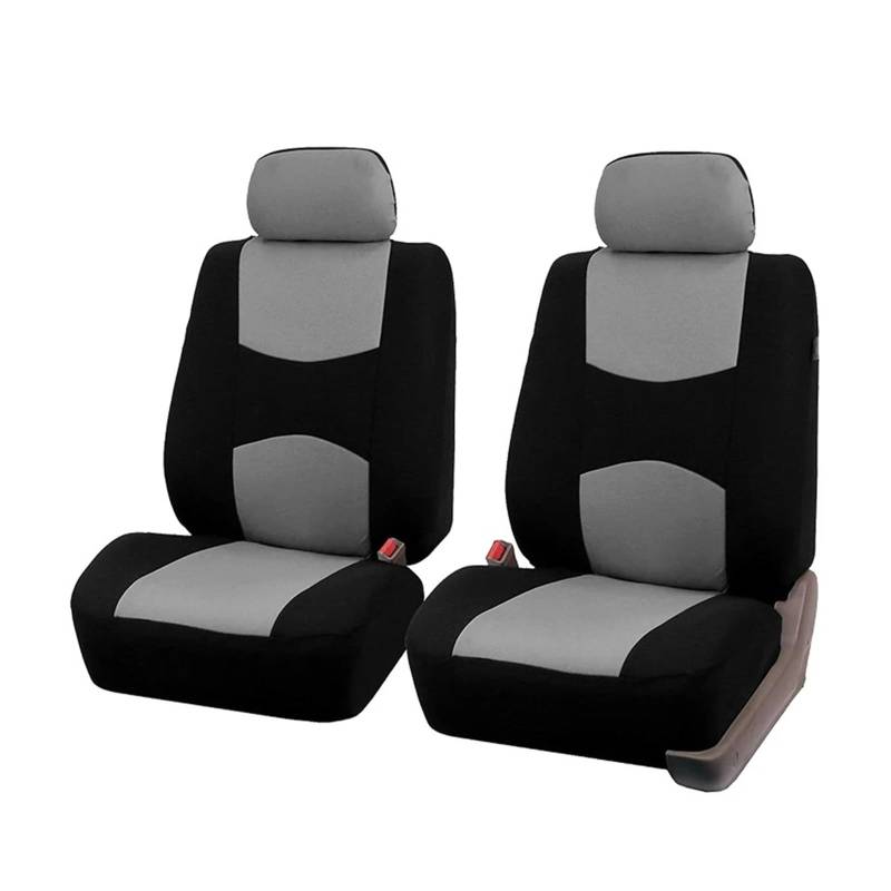 Autositzbezüge Universal Polyester Autositzbezüge Autositzbezug-Set Stoff Bicolor Stilvoller Autositzschutz Autoinnenraum(2*Gray Front) von TINGYUS
