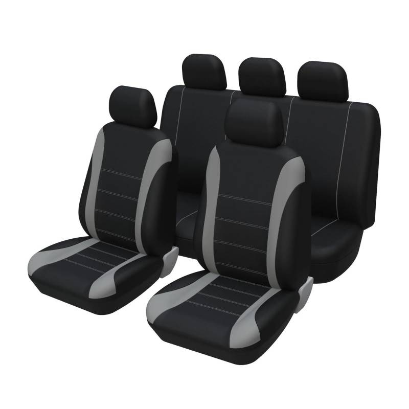 Autositzbezüge Universal Waschbare Autositzbezüge Schonbezüge Innenausstattung & Sitzbezüge Autoinnenraum(B Gray Full Set) von TINGYUS