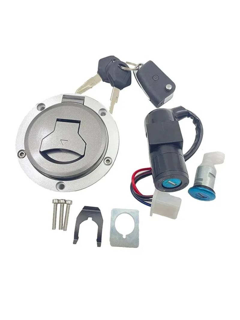 Moto Zündschloss Für Grom Für MSX125 Motorrad Zubehör Zündschloss Tankdeckel Key Lock Kit Elektrische Türschloss 4 Draht Zündschloss Motorrad von TINGYUS