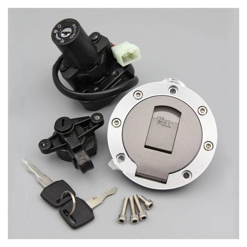 Moto Zündschloss Für XJR400 1996-2002 Für XJR1200 1994-1998 Für XJR1300 Alle Jahr Motorrad Zündschloss Tankdeckel Abdeckung Sitz Lock Key Set Zündschloss Motorrad von TINGYUS