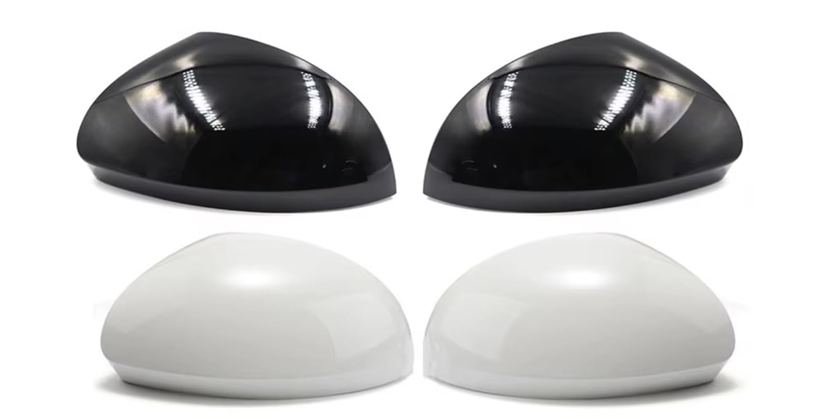 Tür Spiegelkappen Für VW Für TIGUAN 09-17 Für Skoda Links Rechts Weiß Glanz Schwarz Seite Rückspiegel Abdeckung Shell cap Gehäuse Abdeckungen Seitenspiegel(Right White) von TINGYUS