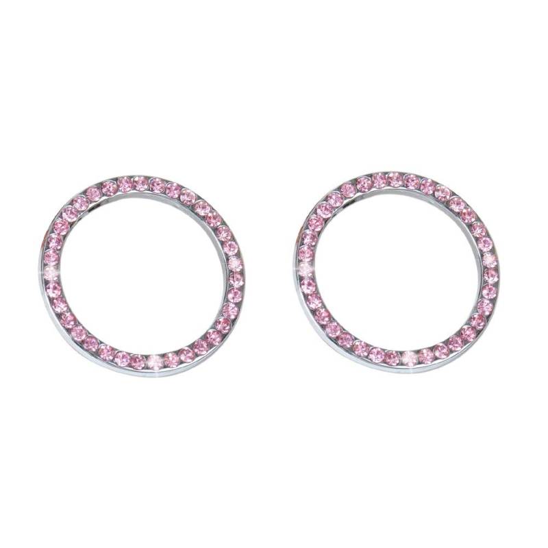 TININNA 2 Stück Auto Start Stop Ring Zündschalter Aufkleber Dekorativer Ring Knopf Abdeckung Strasssteine Innendekoration Autozubehör von TININNA