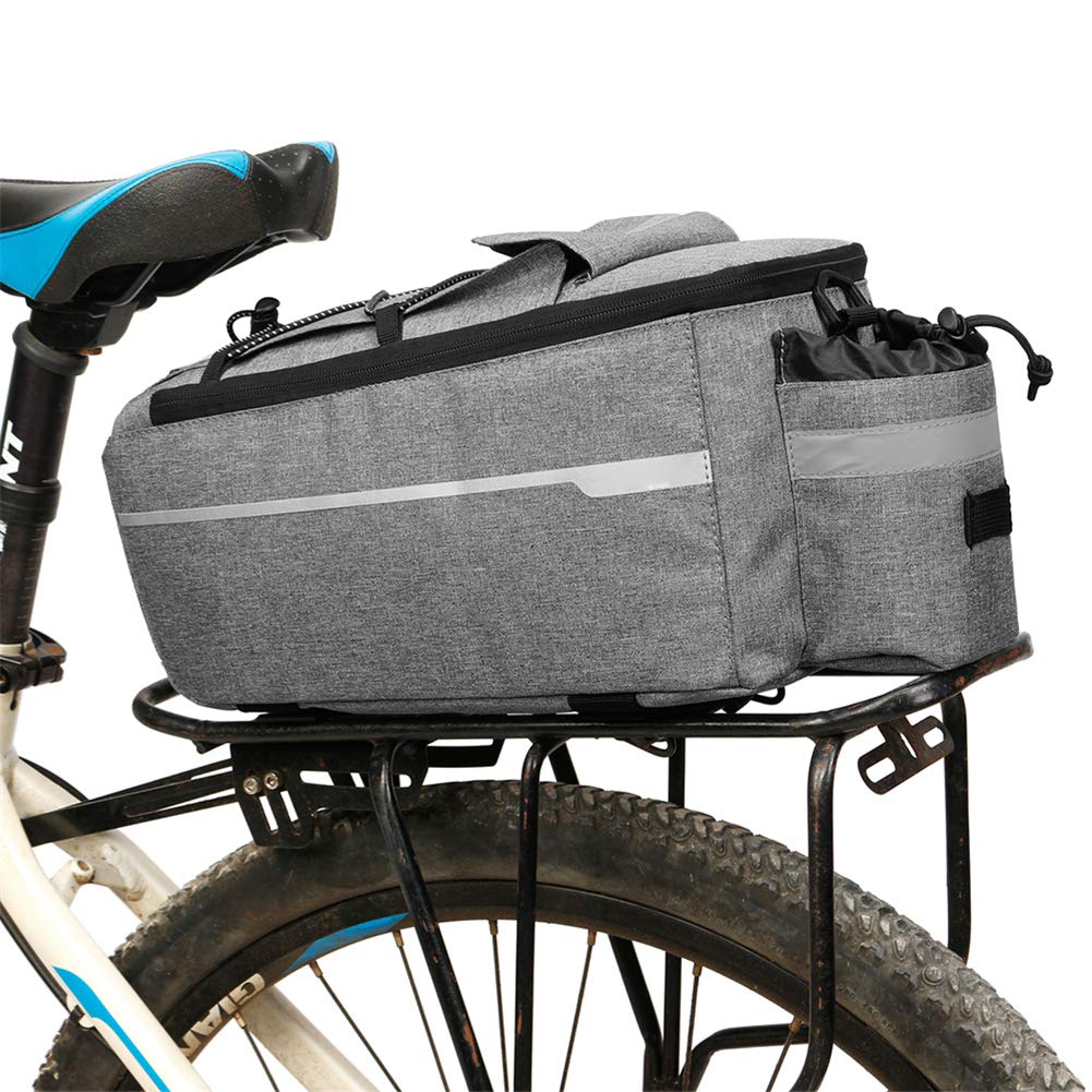 TININNA Fahrrad Gepäckträgertasche Multifunktions Fahrradtasche Wasserdicht & reflektierend Rad Gepäcktasche Hinterradtaschen Transporttaschen Grau von TININNA