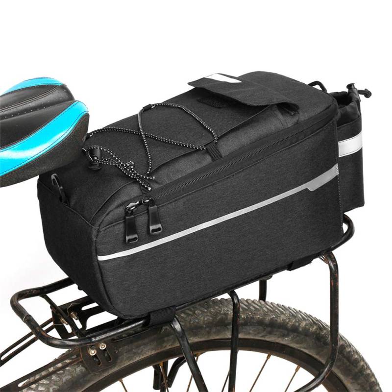 TININNA Fahrrad Gepäckträgertasche Multifunktions Fahrradtasche Wasserdicht & reflektierend Rad Gepäcktasche Hinterradtaschen Transporttaschen Schwarz von TININNA