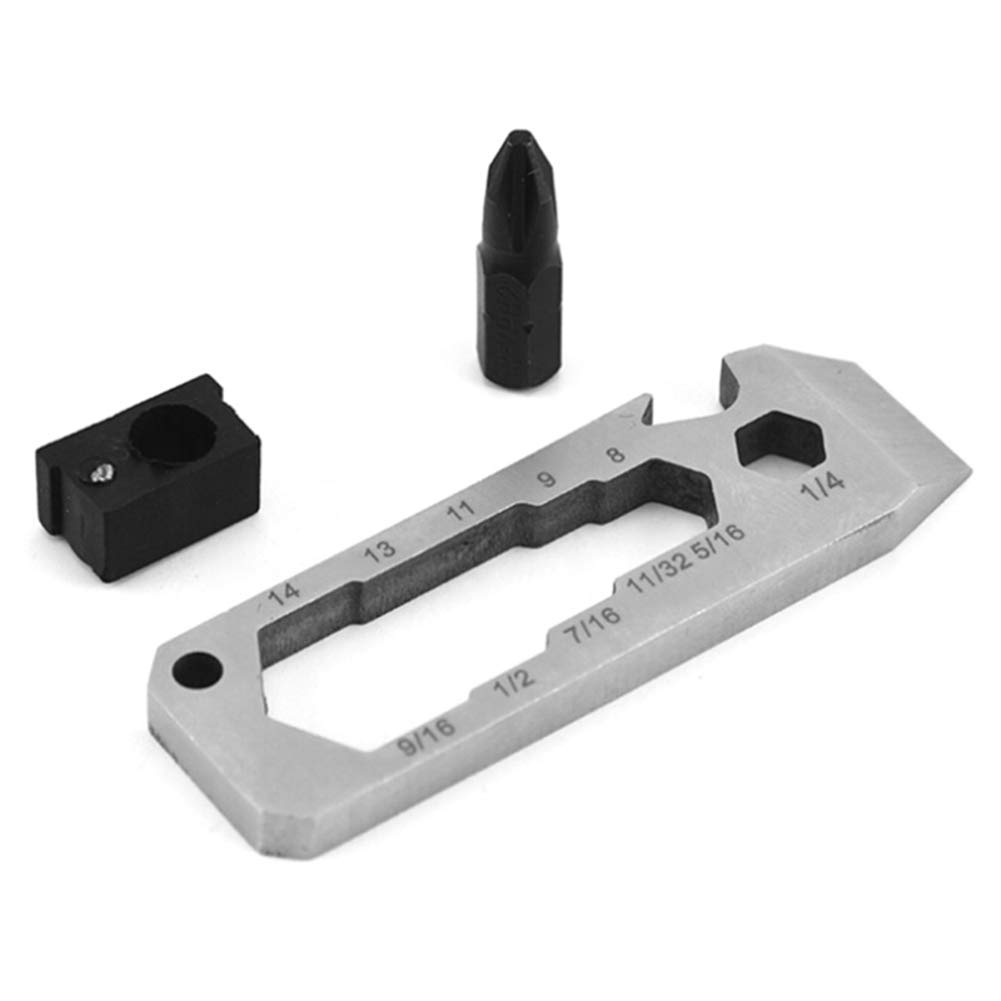 TININNA Faltbarer Inbusschlüssel Mini Multifunktionswerkzeug Edelstahlschlüssel, Flaschenöffner, Pinzette,Keyorganiser Multitool Radwerkzeug Multiwerkzeug Karte,Silber TININNA Faltbarer Inbusschlüssel Mini Multifunktionswerkzeug Edelstahlschlüssel, Flaschenöffner, Pinzette,Keyorganiser Multitool Radwerkzeug Multiwerkzeug Karte,Silber von TININNA