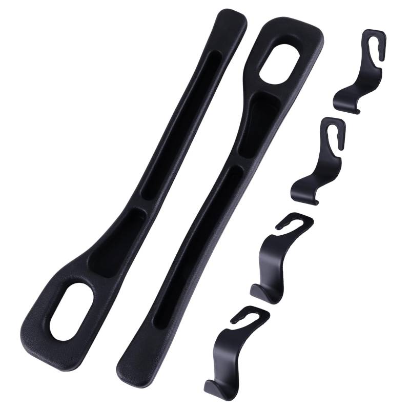 TIOMIOSEA 2 Stk Autositz Lückenfüller Set - Universal Car Seat Gap Filler mit 4 Organizer Haken, Sitzlückenfüller Stopfen Abstandshalter für Autos, SUVs und Lastwagen von TIOMIOSEA