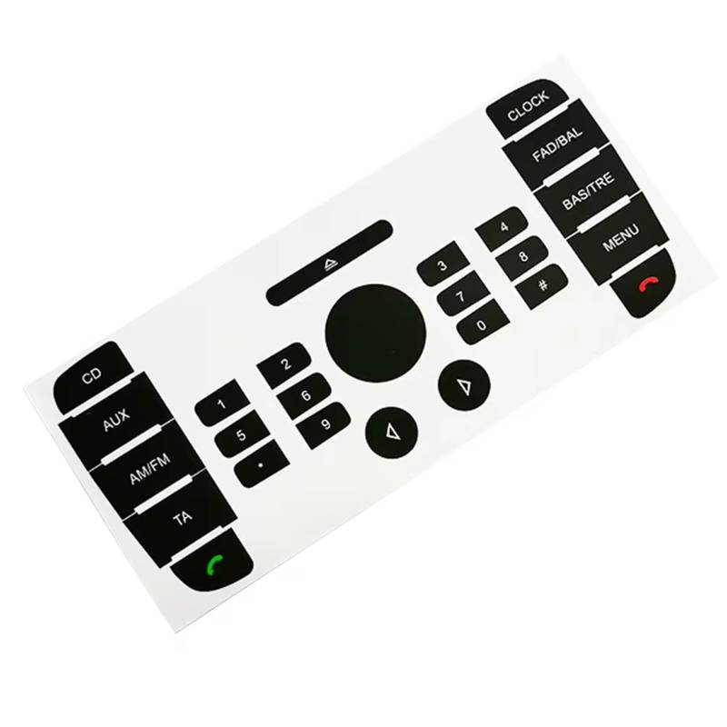 TIOWCGH Auto Innenleisten Aufkleber Kompatibel Mit Ford Für Mondeo Für 6000 Multimedia Für Radio-Panel-Reparatur-Aufkleber Knopf-Reparatur-Aufkleber-Sticker von TIOWCGH