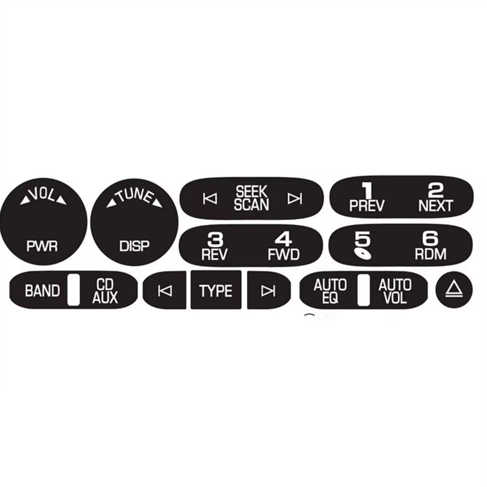 TIOWCGH Auto Innenleisten Aufkleber Kompatibel Mit Für Cadillac Für Isuzu 2002–2006, Autozubehör Für Radio-Navigations-Steuertaste, Reparatur-Aufkleber-Set, Armaturenbrett TIOWCGH Auto Innenleisten Aufkleber Kompatibel Mit Für Cadillac Für Isuzu 2002–2006, Autozubehör Für Radio-Navigations-Steuertaste, Reparatur-Aufkleber-Set, Armaturenbrett von TIOWCGH