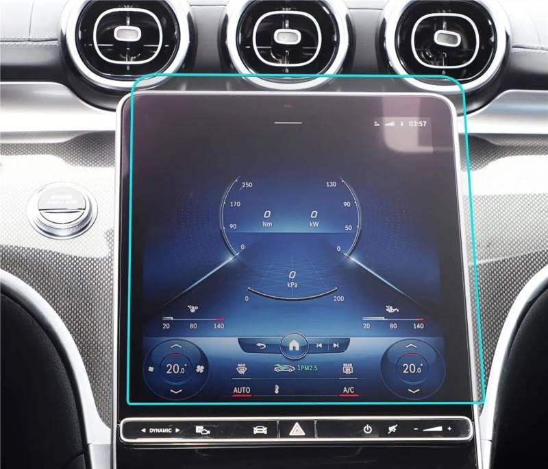 TIOWCGH Auto Navi-Schutzfolie Kompatibel Mit Benz Für W206 C300 C400 C63 2022-2023 Auto-LCD-GPS-Navigation Displayschutzfolie Aus Gehärtetem Glas von TIOWCGH