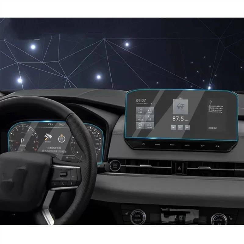 TIOWCGH Auto Navi-Schutzfolie Kompatibel Mit Mitsubishi Für Outlander 2022 2023 2024 Auto-GPS-Navigation Gehärteter Bildschirm Schutzfolie Innenzubehör(A and b) von TIOWCGH