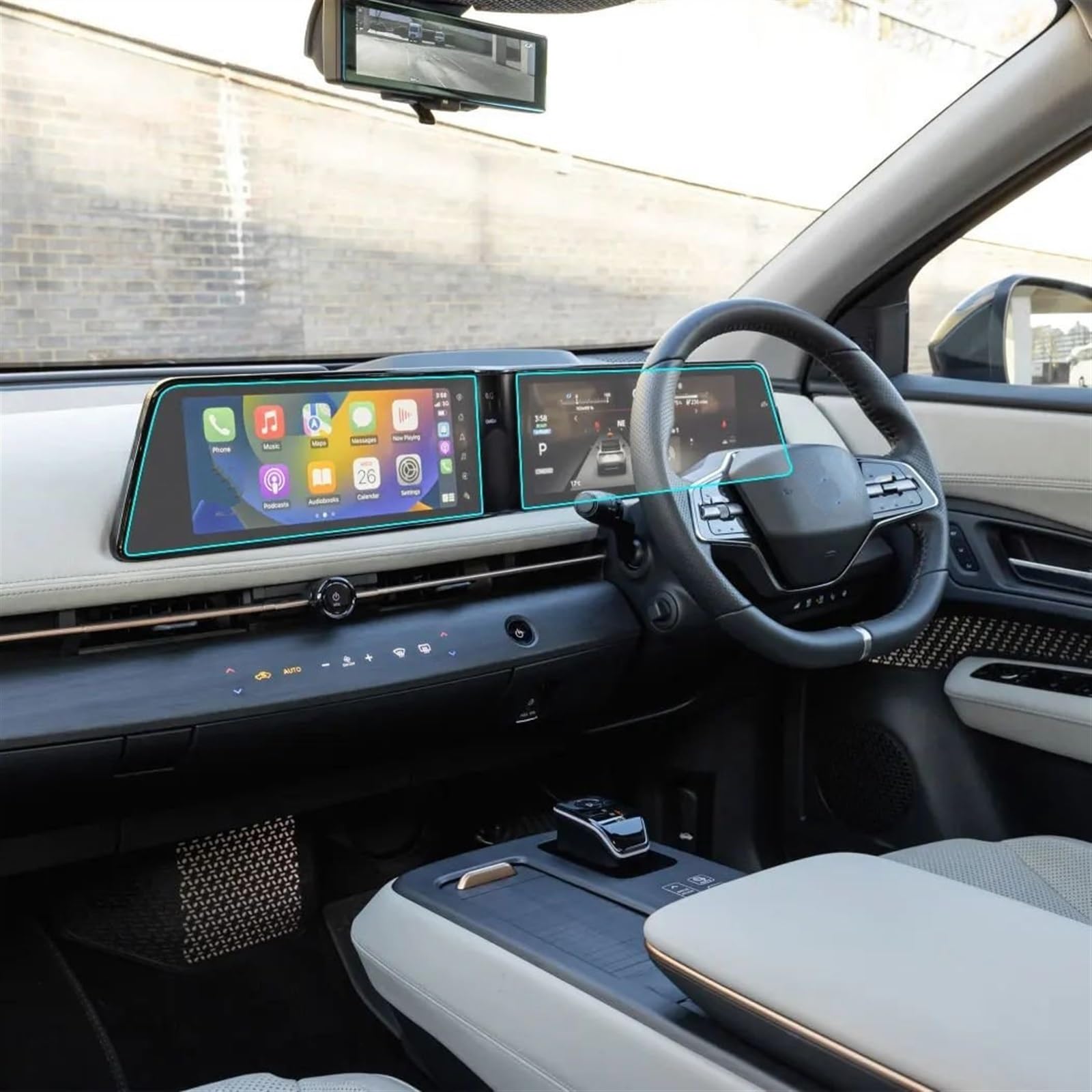TIOWCGH Auto Navi-Schutzfolie Kompatibel Mit Nissan Für Ariya 2021 2022 2023 Auto-GPS-Navigation PET-Displayschutzfolie Auto-Innenausstattung 2 STK TIOWCGH Auto Navi-Schutzfolie Kompatibel Mit Nissan Für Ariya 2021 2022 2023 Auto-GPS-Navigation PET-Displayschutzfolie Auto-Innenausstattung 2 STK von TIOWCGH