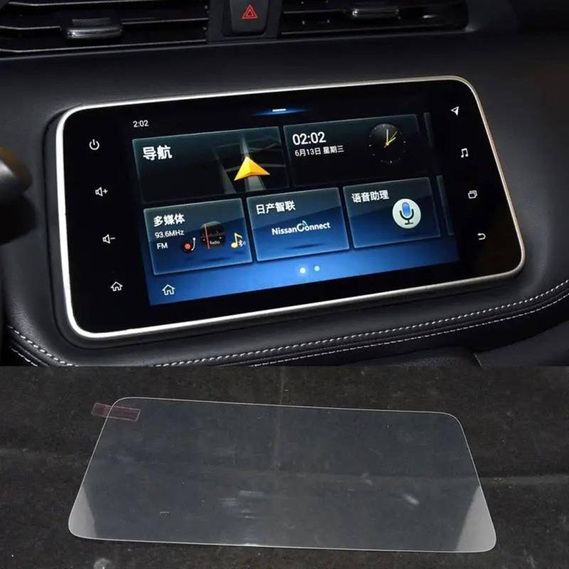 TIOWCGH Auto Navi-Schutzfolie Kompatibel Mit Nissan Für Kicks 2017 2018 2019 2020 Auto-GPS-Navigation, Displayschutzfolie Aus Gehärtetem Glas(8 inch) von TIOWCGH