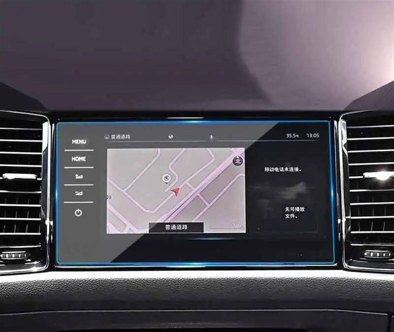 TIOWCGH Auto Navi-Schutzfolie Kompatibel Mit Skoda Für Kodiaq 2021 9,2 Zoll Auto-GPS-Navigation LCD-Bildschirm Displayschutzfolie Aus Gehärtetem Glas von TIOWCGH