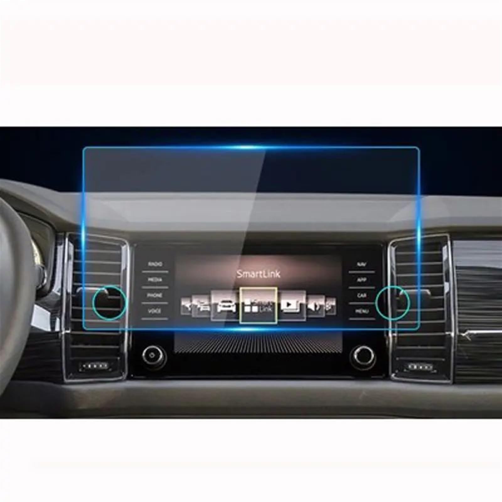 TIOWCGH Auto Navi-Schutzfolie Kompatibel Mit Skoda Für Kodiaq Für Karoq 2016 2017 2018 2019 6,5 Zoll 8 Zoll 9 Zoll Auto-GPS-Navigation Displayschutzfolie Aus Gehärtetem Glas(6.5 inch) von TIOWCGH