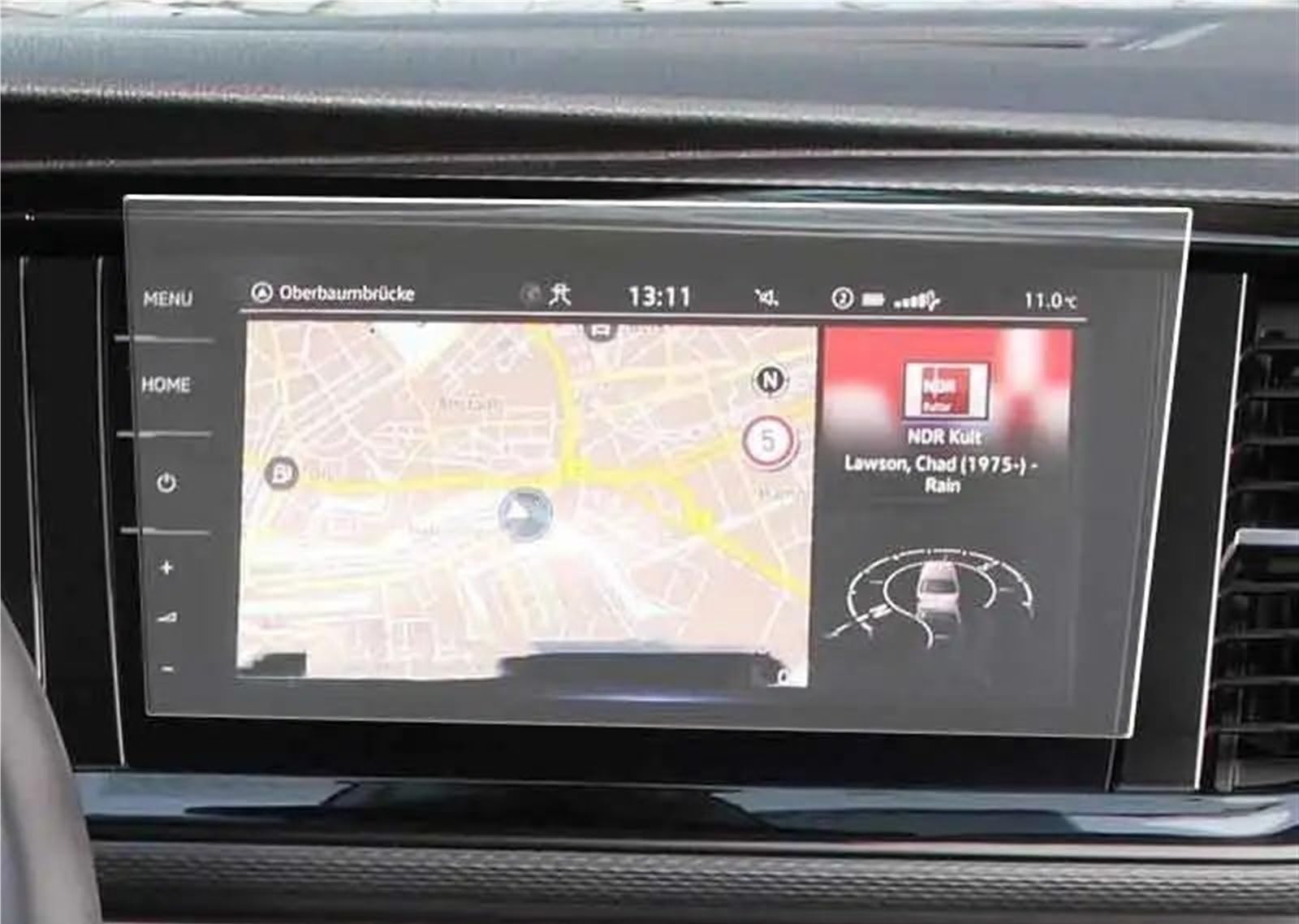 TIOWCGH Auto Navi-Schutzfolie Kompatibel Mit VW Für 2021 Auto GPS Navigation LCD Bildschirm Gehärtetem Glas Displayschutzfolie(clor1) von TIOWCGH