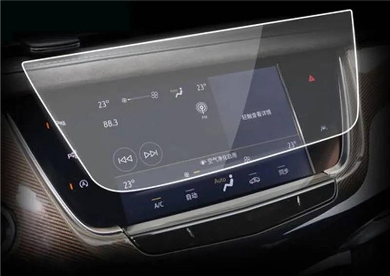 TIOWCGH Auto Navi-Schutzfolie Kompatibel mit Cadillac für CT6 XT6 2018 2019 2020 Auto-GPS-Navigations-Armaturenbrett, Displayschutzfolie aus gehärtetem Glas(XT6 GPS) von TIOWCGH