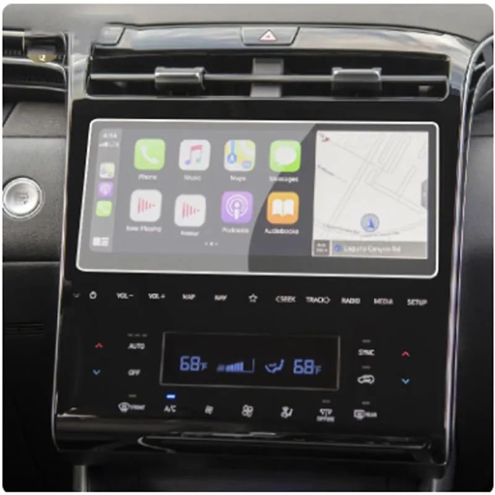 TIOWCGH Auto Navi-Schutzfolie Kompatibel mit Hyundai für Tucson NX4 2021 2022 Auto-GPS-Navigations-Dashboard-LCD-Bildschirm Displayschutzfolie aus gehärtetem Glas(10.25 inch GPS) von TIOWCGH