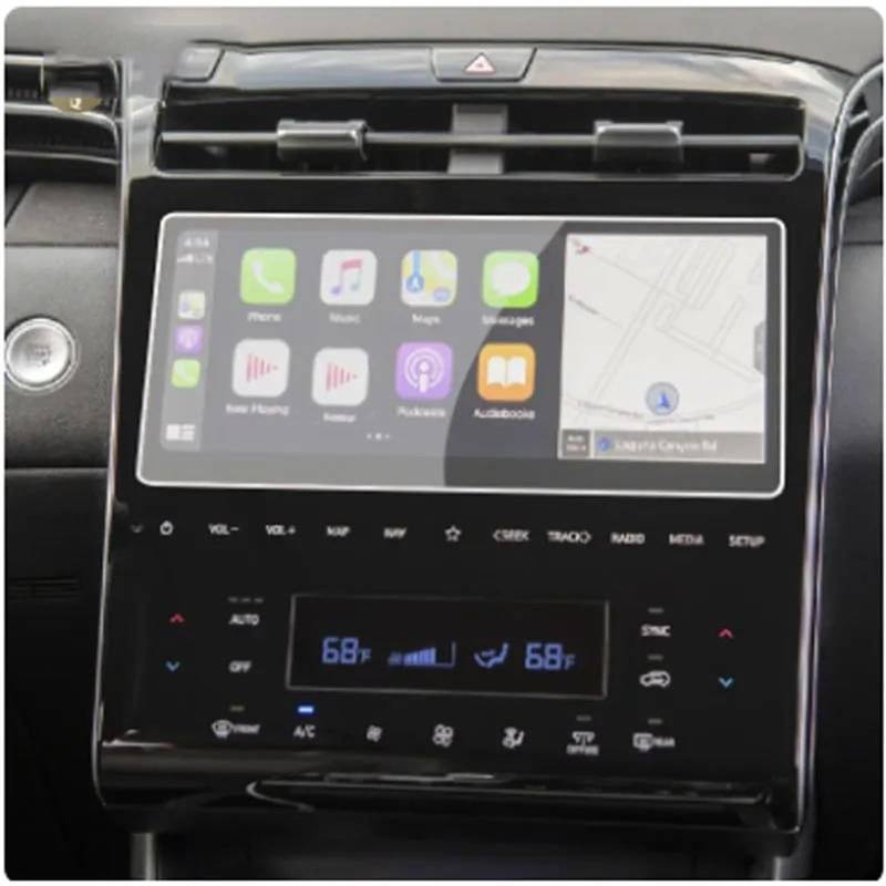 TIOWCGH Auto Navi-Schutzfolie Kompatibel mit Hyundai für Tucson NX4 2021 2022 Auto-GPS-Navigations-Dashboard-LCD-Bildschirm Displayschutzfolie aus gehärtetem Glas(10.25 inch GPS) von TIOWCGH