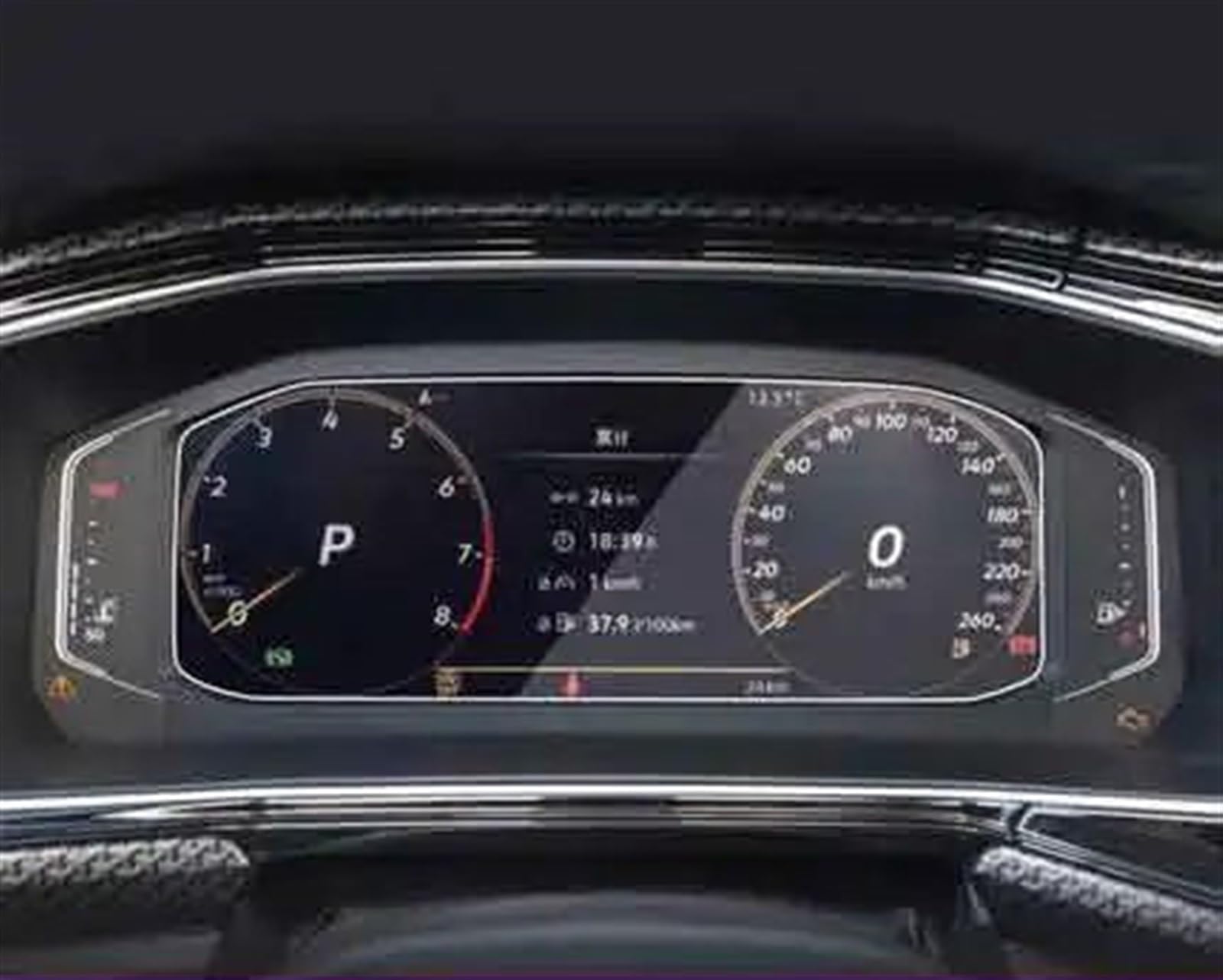TIOWCGH Auto Navi-Schutzfolie Kompatibel mit VW für Taos für T-Cross 2022 Auto-GPS-Navigations-Armaturenbrett Displayschutzfolie aus gehärtetem Glas(Speedometer) von TIOWCGH