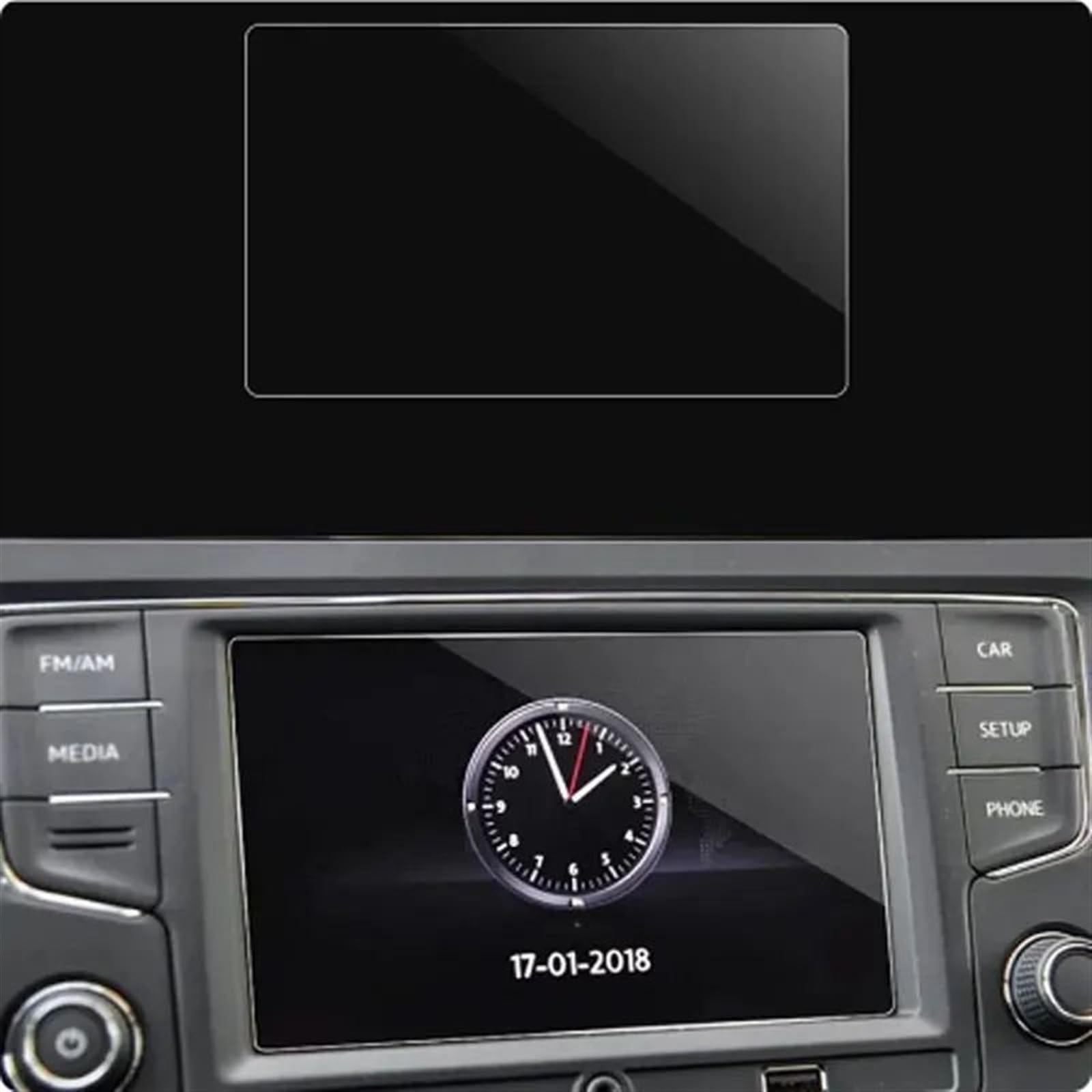 TIOWCGH Auto Navi-Schutzfolie Kompatibel mit VW für Tiguan Mk2 2016 2017 2018 Auto-GPS-Navigations-Armaturenbrett-LCD-Bildschirm Displayschutzfolie aus gehärtetem Glas(6.5 inch) von TIOWCGH
