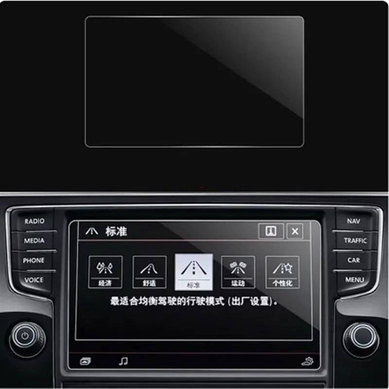 TIOWCGH Auto Navi-Schutzfolie Kompatibel mit VW für Tiguan Mk2 2016 2017 2018 Auto-GPS-Navigations-Armaturenbrett-LCD-Bildschirm Displayschutzfolie aus gehärtetem Glas(8 inch) von TIOWCGH
