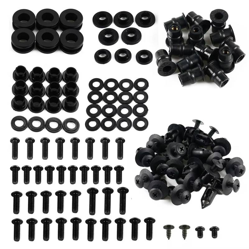 TIOWCGH Kompatibel Mit CBR1000RR 2006 2007, Motorrad-Verkleidungsschraube, Körperschraube, Komplettes Set, Muttern Und Schrauben-Set Parabrezza Bullone von TIOWCGH