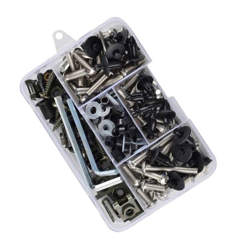 TIOWCGH Kompatibel Mit CBR954RR 2002 2003 Für Grom 125 2014 Motorradverkleidung Karosserie Verkleidungsschrauben Befestigungsclip-Schraube Parabrezza Bullone(C 195pcs) von TIOWCGH