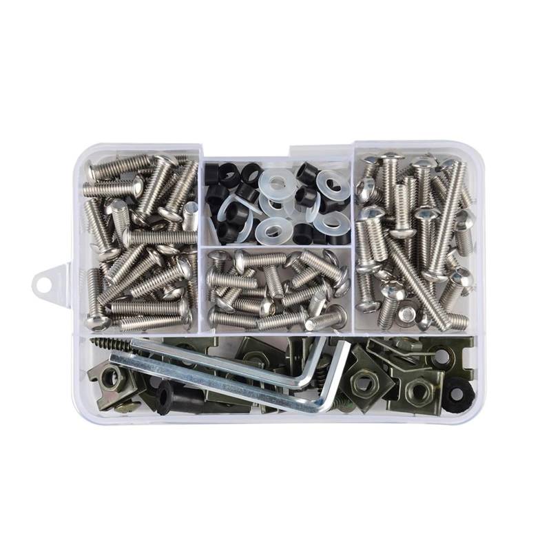 TIOWCGH Kompatibel Mit Ducati Für 916 Biposto 1994 Für 996 Biposto 2001 2002 Für 996 Monoposto 2000F Motorrad-Schrauben- Und Muttern-Set, Karosserie-Verkleidungsschrauben Parabrezza Bullone(A 155pcs) von TIOWCGH