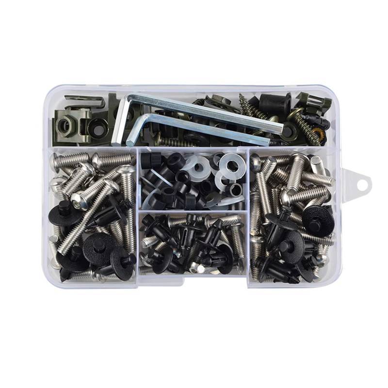 TIOWCGH Kompatibel Mit Vmax 1200 VMX1200 1986 1989 1991 1993 1996 1998 2000 2001 2002 2003 2006 Motorradzubehör Verkleidungsschraubensatz Parabrezza Bullone(C 195pcs) von TIOWCGH