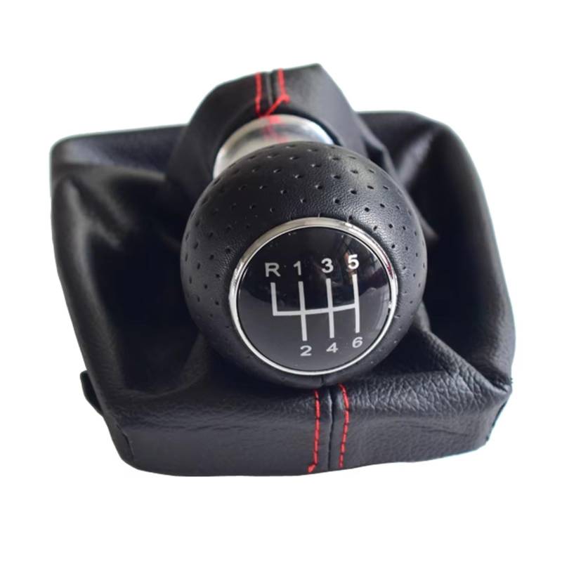 TIOWCGH Schalthebelkopf Kompatibel Mit A4 Für B6 B7 2000 2001 2002 2003 2004 2005 2006 2007 2008 5 6-Gang-Schaltgetriebe Auto-Schalthebelkopf Mit Abdeckung Schalthebelgriff(6-Speed) von TIOWCGH