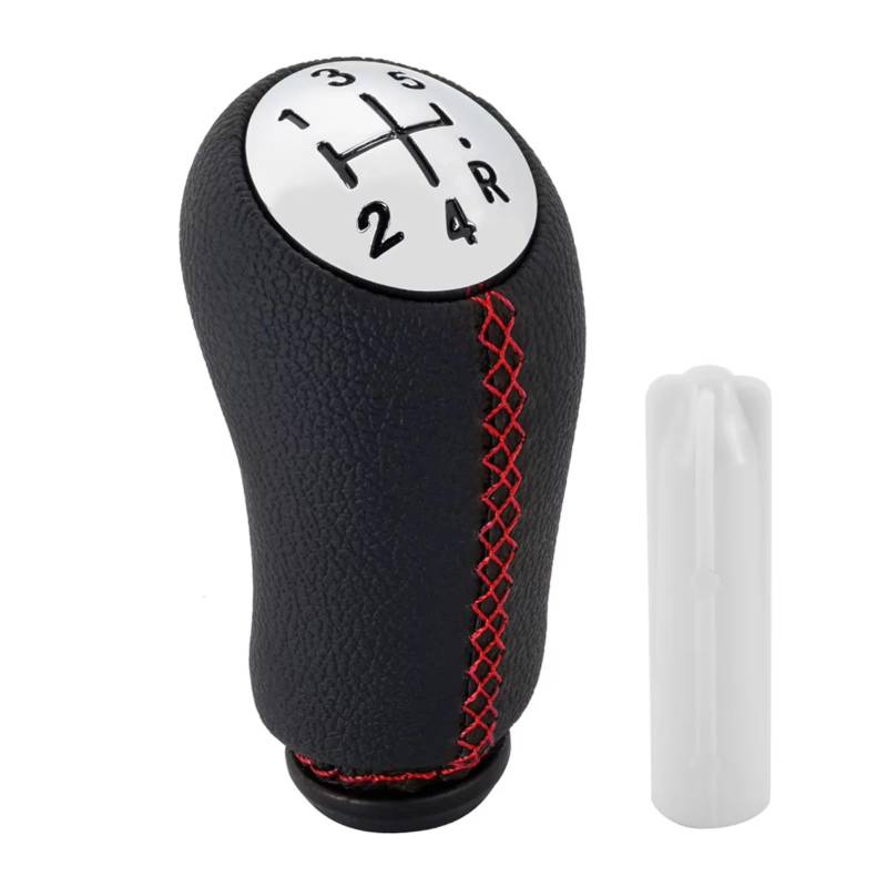 TIOWCGH Schalthebelkopf Kompatibel Mit Megane II 2002-2009 Für II 2003-2006 Auto-Styling 5 Für Geschwindigkeits-Schalthebelkopf Manueller Auto-Schaltknauf Auto-Universalknopf(Red) von TIOWCGH