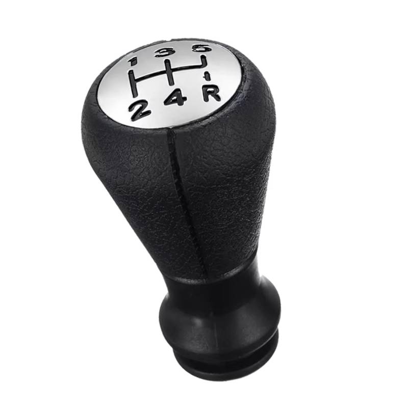 TIOWCGH Schalthebelkopf Kompatibel Mit Peugeot 106 107 205 206 207 306 Automatischer Schaltknauf 5-Gang-Schalthebel Schalthebelmanschette Manueller Adapter Auto-Schalthebel(Silver) von TIOWCGH