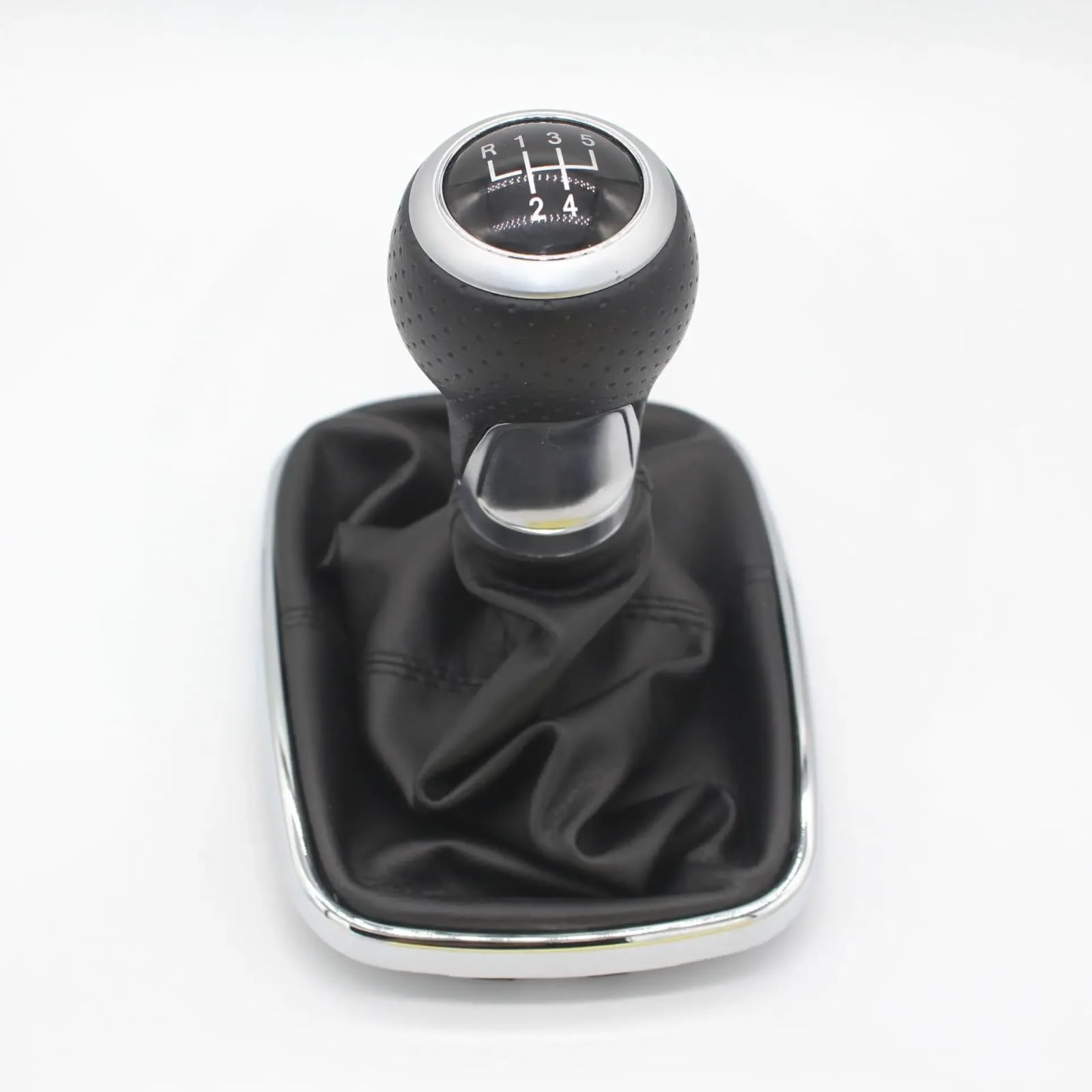 TIOWCGH Schalthebelkopf Kompatibel Mit VW Für J&etta Mk4 1999 2000 2001 2002 2003 2004 5/6-Gang-Schaltknauf Schalthebelmanschette Autozubehör(Black Line-5 Speed) von TIOWCGH