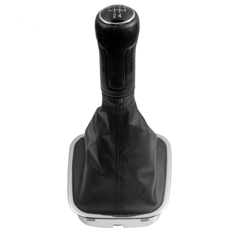 TIOWCGH Schalthebelkopf Kompatibel Mit VW Für Polo 6C 2011 2012 2013 2014 2015 2016 2017 2018 2019 5 6 Für Geschwindigkeit Auto Schaltknauf Hebel Gaitor Boot Cover Assembly(5Speed) von TIOWCGH