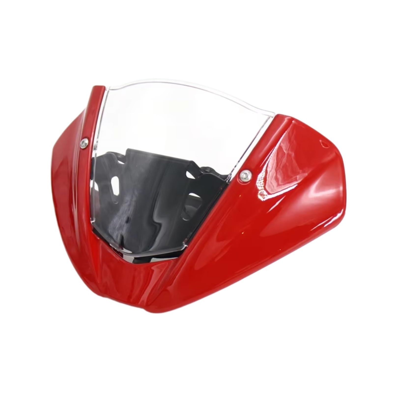 TIOWCGH Windschutzscheibe Kompatibel Mit Ducati Für Monster 937 Für Monster 950 2021 2022 Motorradzubehör Windschutzscheibe Windschutzscheibenverlängerung Spoiler Windabweiser(Red Transparent) von TIOWCGH