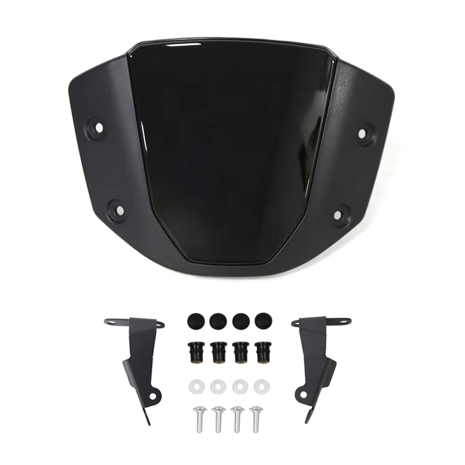 Windschutzscheibe Für CB1000R 2021 2022 2023 2024 2025 Motorrad-Windschutzscheibenverlängerung Einstellbarer Spoiler Clamp-On Windschutzscheibenabweiser Motorrad-Windschutzscheibe(Bright black) von TIOWCGH