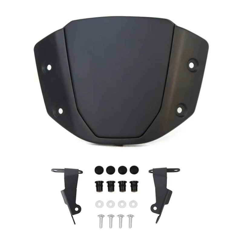 Windschutzscheibe Für CB1000R 2021 2022 2023 2024 2025 Motorrad-Windschutzscheibenverlängerung Einstellbarer Spoiler Clamp-On Windschutzscheibenabweiser Motorrad-Windschutzscheibe(Matte black) von TIOWCGH