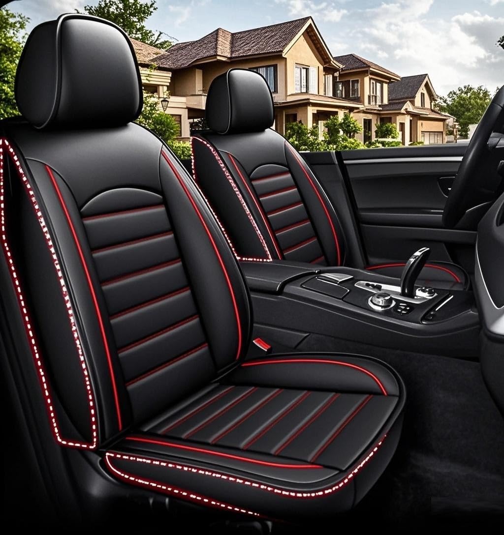 Sitzbezug Auto für 5 Seats Tesla Model 3 2017 2018 2019 2020 2021 2022 2023 Wasserdicht Atmungsaktiver Auto Zubehör Leder Autositzschoner Autositzschutz Autositzauflagen,B-Black and red Sitzbezug Auto für 5 Seats Tesla Model 3 2017 2018 2019 2020 2021 2022 2023 Wasserdicht Atmungsaktiver Auto Zubehör Leder Autositzschoner Autositzschutz Autositzauflagen,B-Black and red von TIUEO