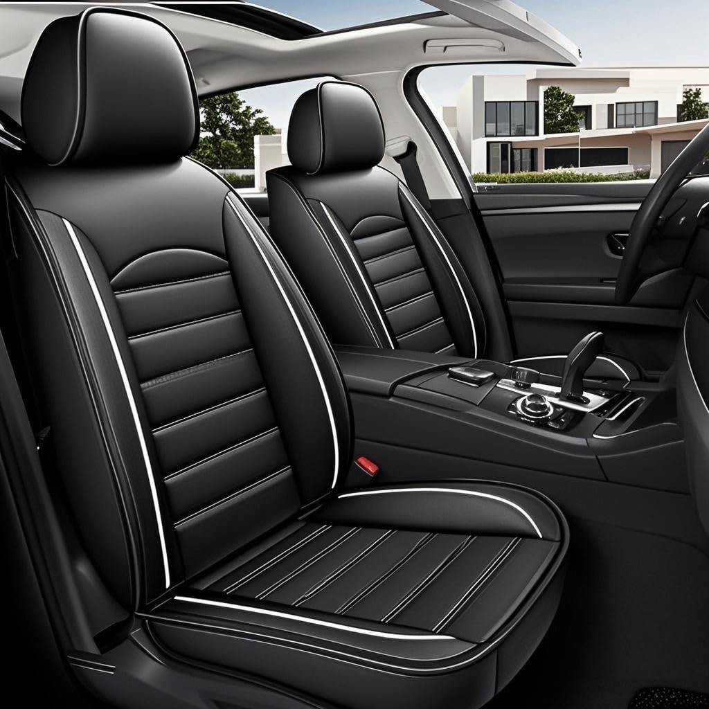 Sitzbezug Auto für 5 Seats Tesla Model 3 2017 2018 2019 2020 2021 2022 2023 Wasserdicht Atmungsaktiver Auto Zubehör Leder Autositzschoner Autositzschutz Autositzauflagen,D-Black and White Sitzbezug Auto für 5 Seats Tesla Model 3 2017 2018 2019 2020 2021 2022 2023 Wasserdicht Atmungsaktiver Auto Zubehör Leder Autositzschoner Autositzschutz Autositzauflagen,D-Black and White von TIUEO