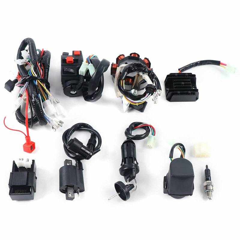 Komplette Elektro Kabel Kabelbaum Gleichrichter CDI für ATV QUAD 150-250 300CC von TIXBYGO