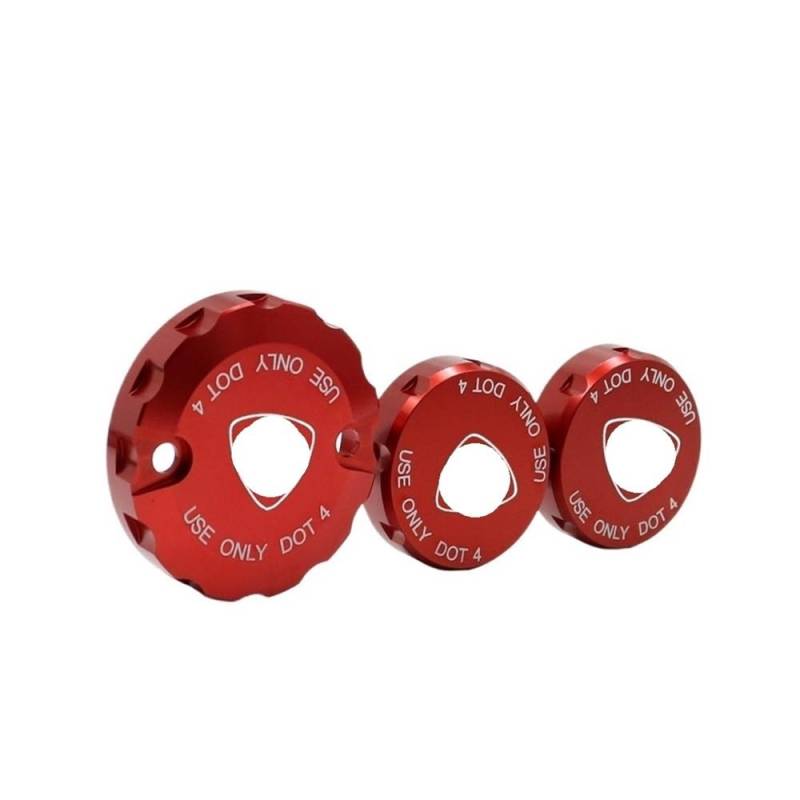 Bremsflüssigkeitsbehälter Deckel Ölbehälter Tank CNC Für Hypermotard/Multistrada/Monster 1100/S/EVO 1200/S/R Vordere Bremskupplung Und Hintere Bremsflüssigkeitsbehälter-Abdeckkappe von TJKIB