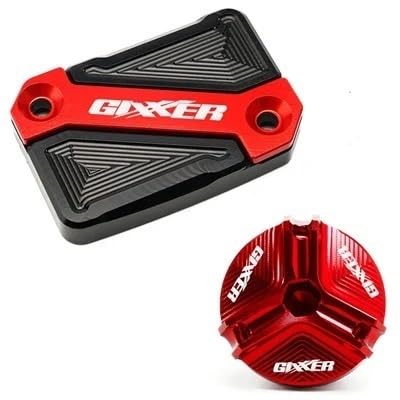 Bremsflüssigkeitsbehälter Deckel Ölbehälter Tank Für GIXXER 250 SF 150 125 2018-2023 Motorrad Ablauf Motoröl Einfülldeckel Vorderradbremsflüssigkeitsbehälter Tankdeckel von TJKIB