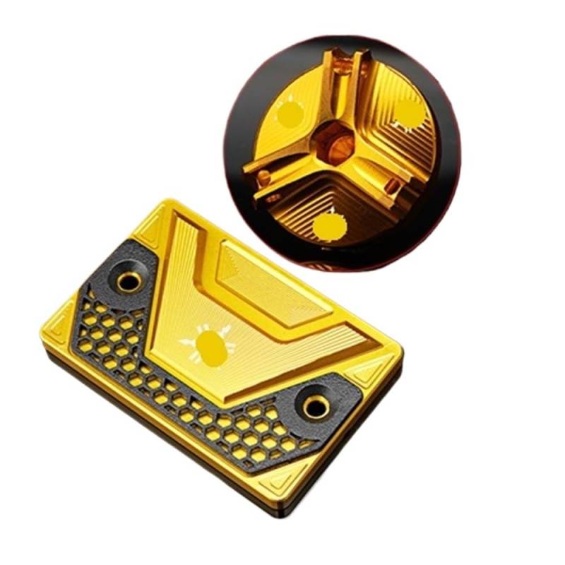 Bremsflüssigkeitsbehälter Deckel Ölbehälter Tank Für MT-07 XJ6 FAZER FZ1 FZ6 FZ8 TENERE 700 1200 Motorrad CNC Vorderradbremsflüssigkeitsbehälterdeckel Motoröl Einfülldeckel von TJKIB