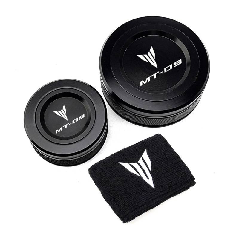 Bremsflüssigkeitsbehälter Deckel Ölbehälter Tank Für MT-09 Mt09 Sp 2021 2022 Motorrad CNC Aluminium Vorne Hinten Brems Flüssigkeit Zylinder Abdeckung Öl Gestickte Socken Abdeckung von TJKIB